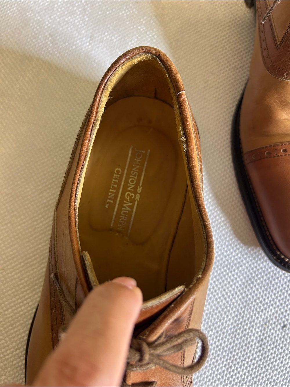 Johnston & Murphy Cellini Two Tone Oxford Shoe Size 10.5 M - Picture 10 of 12